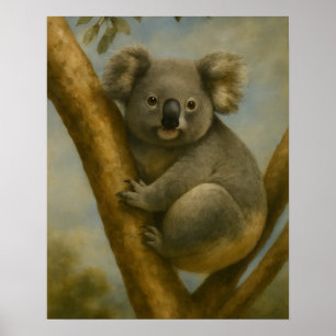 Koala in het stille licht poster