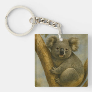 Koala in het stille licht sleutelhanger