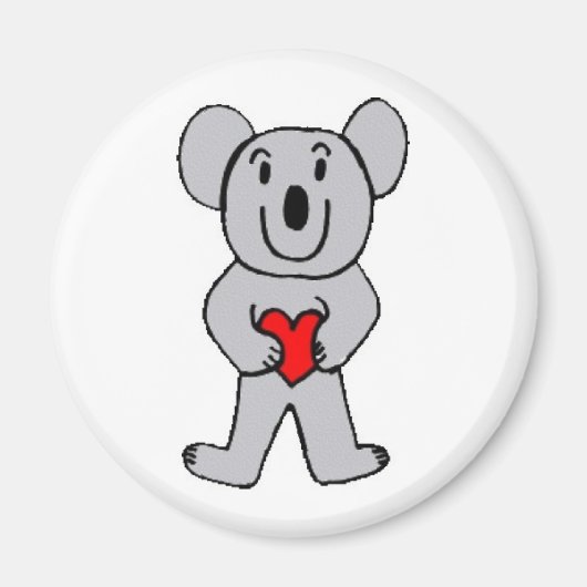 Koala in Liefde ronde magneet (Voorkant)
