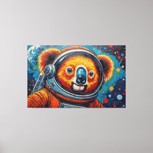 KOALA IN SPACE CANVAS AFDRUK (Voorkant)