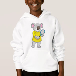 Koala in Tennis met Tennis racket