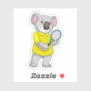 Koala in Tennis met Tennis racket Sticker