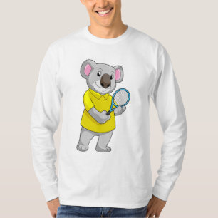 Koala in Tennis met Tennis racket T-shirt
