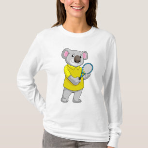 Koala in Tennis met Tennis racket T-shirt