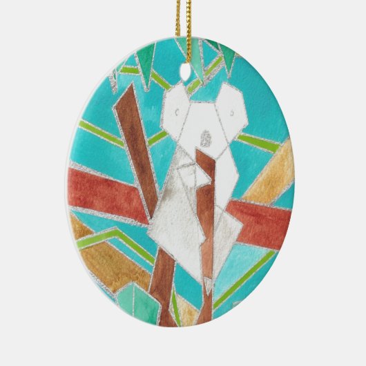 Koala in Tree Original Abstract Art Keramisch Ornament (Rechts)