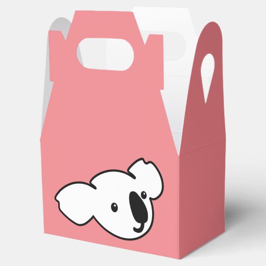 Koala Jo Handle Gift Box, uw kleuren Bedankdoosjes (Geopend)