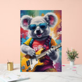 Koala jouant de la guitare, du graffiti (Mariage)
