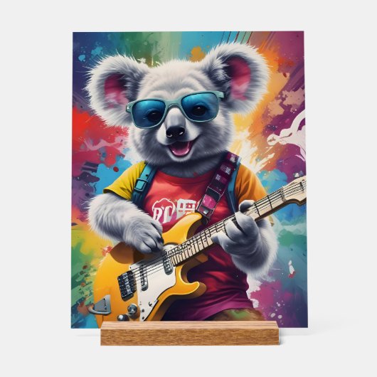 Koala jouant de la guitare, du graffiti (Recto)