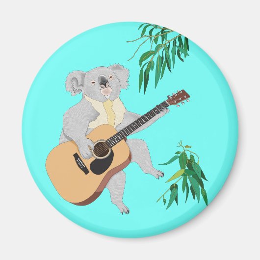 Koala Jouer de la guitare - Magnet (Devant)