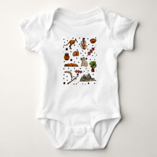 Koala Kangaroo Australia Day Pattern Romper