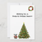 Koala Kerst Flat Kaart (Achterkant)