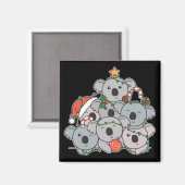 Koala kerstboom Funny Animal Kerstmis Magnet Magneet (Voorkant / Achterkant)