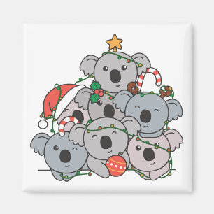 Koala kerstboom Funny Animal Kerstmis Magnet Magneet