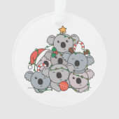 Koala kerstboom Funny Animal Kerstmis Ornament (voorkant)