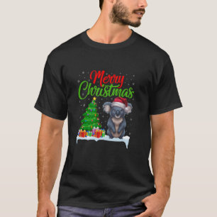 Koala Kerstboom Lights Funny Xmas Koala Lover T-shirt