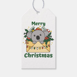 Koala Kerstbrief Winterdieren Koalas Gift Cadeaulabel