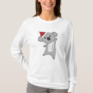 Koala Kerstmis Dieren Kinder kerstman T-shirt