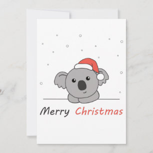 Koala Kerstmis Sneeuw Winter Dieren Koala's Koffie Feestdagenkaart