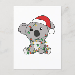 Koala Kerstmis Winter Dieren Koala's Feestdagenkaart