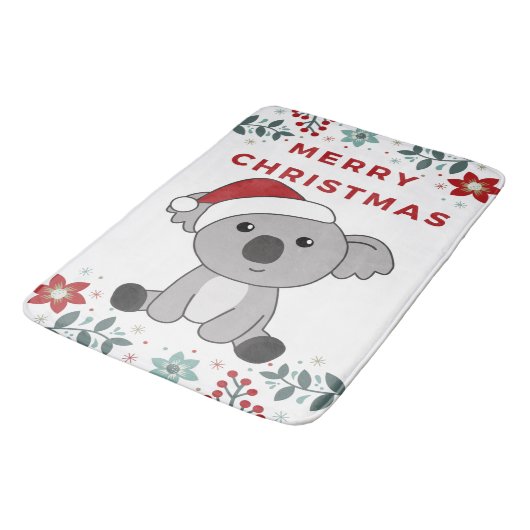 Koala Kerstwinter winterdieren Koalas Bath Ma Badmat (Gekanteld)