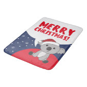 Koala Kerstwinter winterdieren Koalas Bath Ma Badmat (Gekanteld)