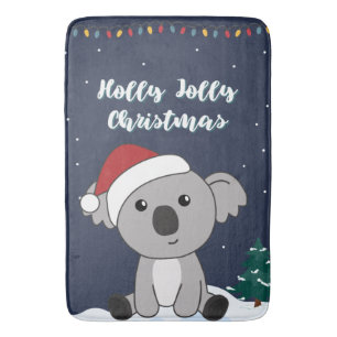 Koala Kerstwinter winterdieren Koalas Bath Ma Badmat