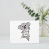 Koala Kerstwinter winterdieren Koalas Briefkaart (Staand voorkant)
