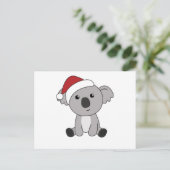 Koala Kerstwinter winterdieren Koalas Briefkaart (Staand voorkant)