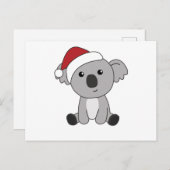 Koala Kerstwinter winterdieren Koalas Briefkaart (Voorkant / Achterkant)