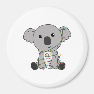 Koala Kerstwinter winterdieren Koalas Magneet