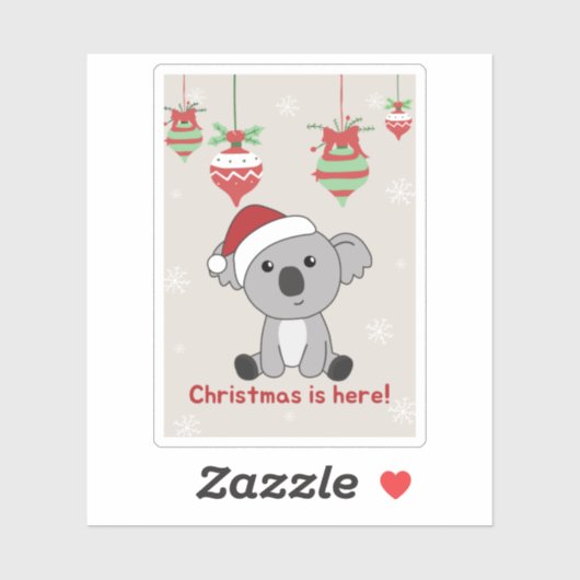 Koala Kerstwinter winterdieren Koalas-Sticker Sticker (Vel)