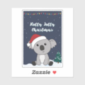 Koala Kerstwinter winterdieren Koalas-Sticker Sticker (Vel)