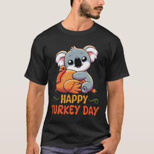 Koala Knuffelen Turkije Happy Thanksgiving Turkije T-shirt
