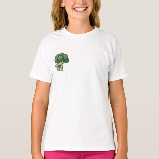 Koala Knuffelt Reusachtige Broccoli Boom Kinderen T-shirt (Voorkant)