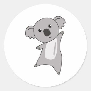 Koala Koala Beren brengen dode dieren voor kindere Ronde Sticker