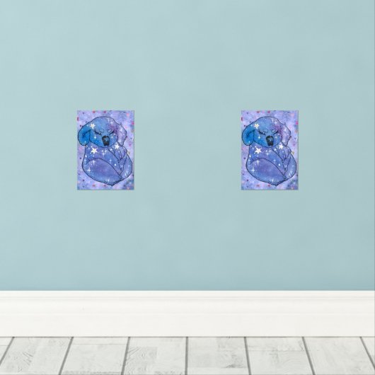 Koala krijgt de naam Seven Muurkunst Sets (Houten vloer)