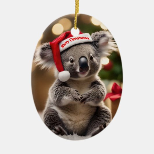 Koala Kris Kringle: Christmas Down Under Keramisch Ornament (Voorkant)