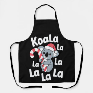 Koala La Kerstmis Kerstman Hoed Kerststok Kerstmis Schort