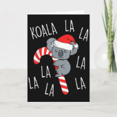 Koala La La La - Aussie Xmas Pun Funny Australian Kaart (Voorkant)