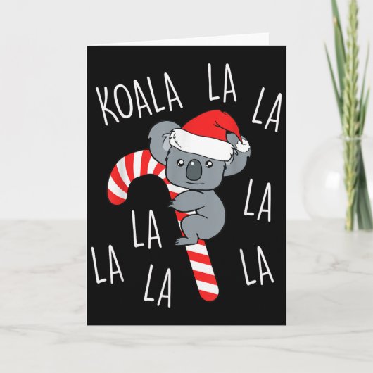 Koala La La La - Aussie Xmas Pun Funny Australian Kaart (Voorkant)