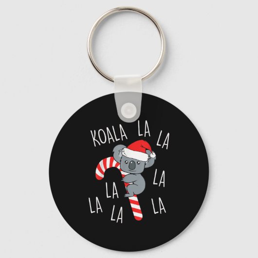 Koala La La La - Aussie Xmas Pun Funny Australian Sleutelhanger (Voorkant)