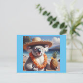 Koala Luau Briefkaart (Staand voorkant)