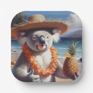 Koala Luau Papieren Bordje