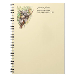 Koala met baby waterverf schilderij notitieboek