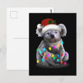 Koala met kerstlampjes als seizoen briefkaart (Voorkant / Achterkant)