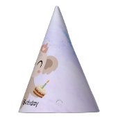 Koala met verjaardagstaart feesthoedjes (Rechts)