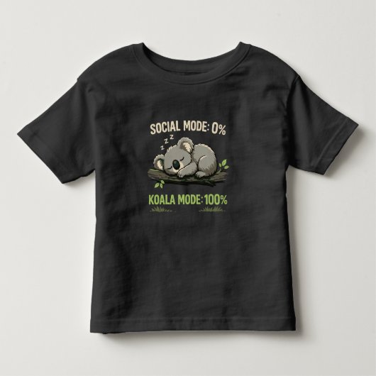 Koala Modus Funny Introvert Kinder Shirts (Voorkant)