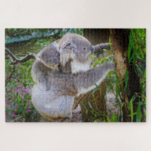 Koala moeder en zoon legpuzzel