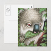 Koala Munching a Leaf Briefkaart (Voorkant / Achterkant)
