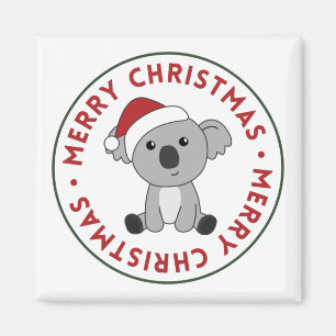 Koala Noël Neige Animaux d'hiver Koalas Magnet